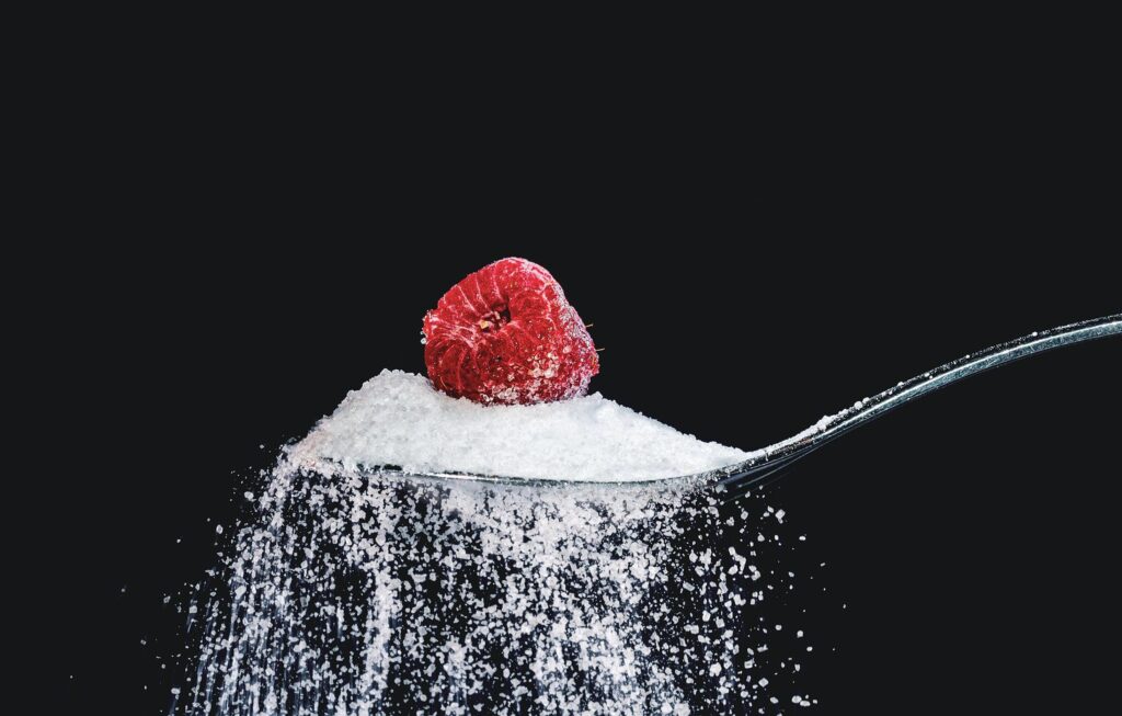 spoon full with sugar